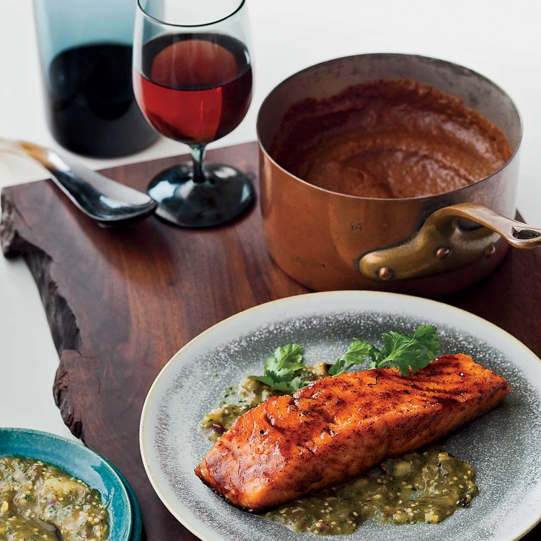 Grilled Salmon with Pinot Noir